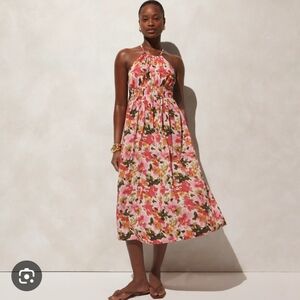 Jcrew Floral Cross Back Maxi Dress